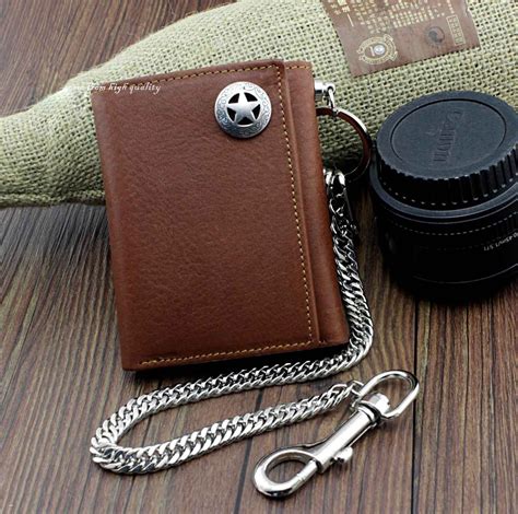 mens designer chain wallet|trifold chain wallets for men.